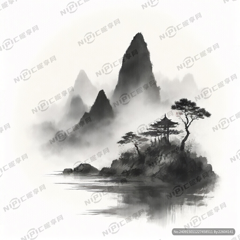 针灸水墨中国风
