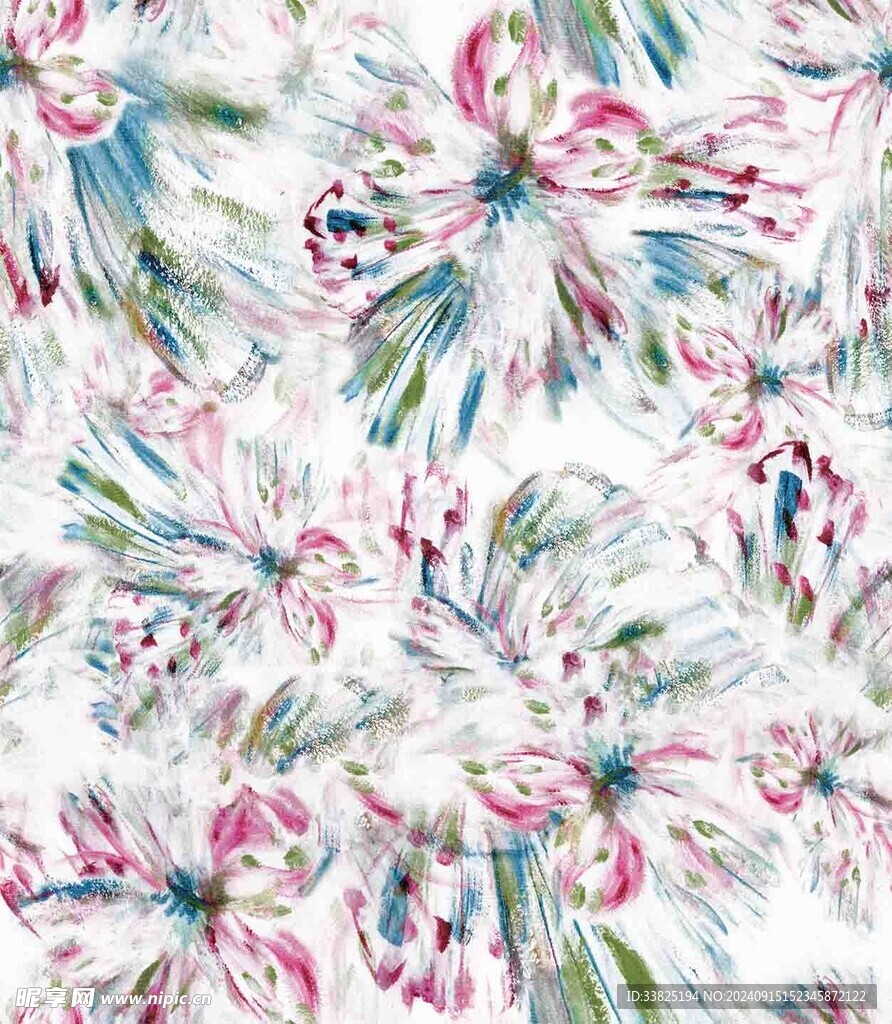 扎染花 水彩花