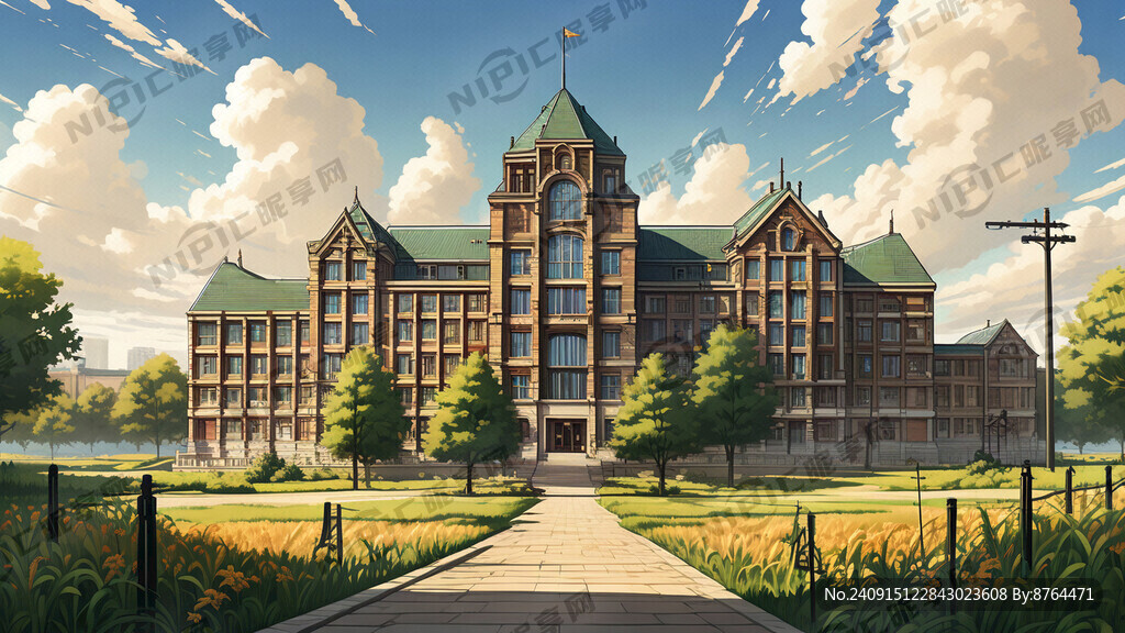 沈阳农业大学 学校主楼 绿色调