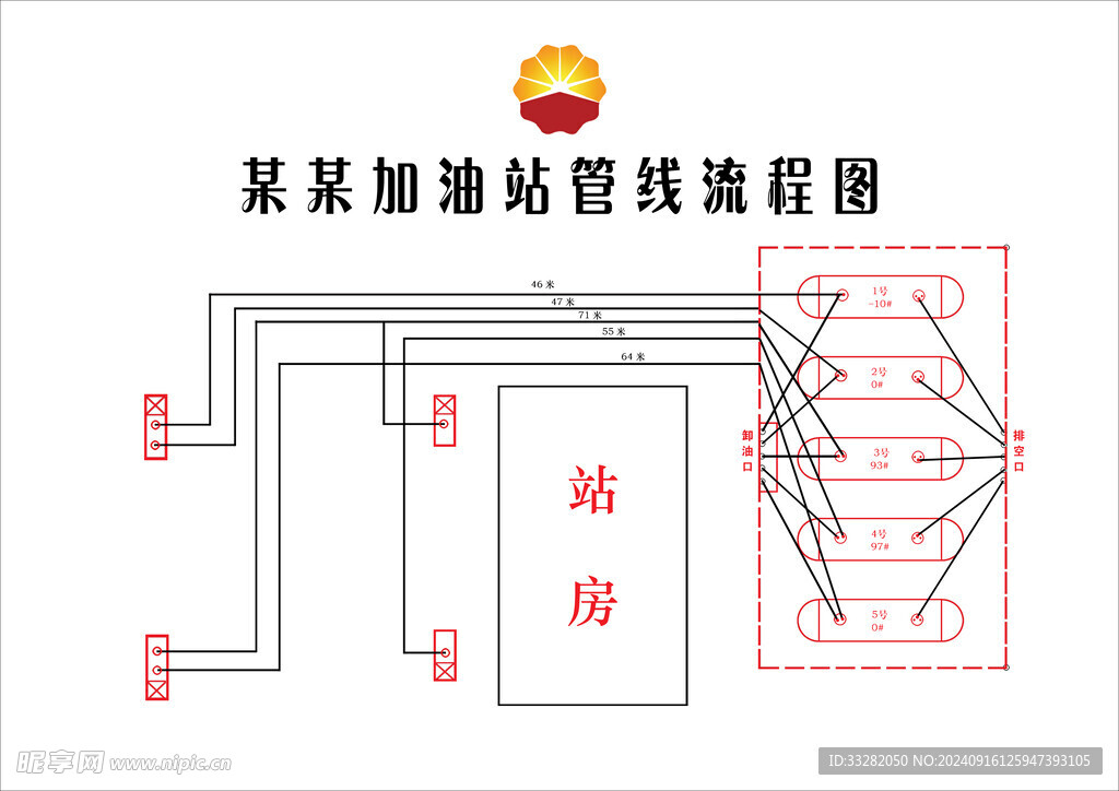 加油站管线流程图