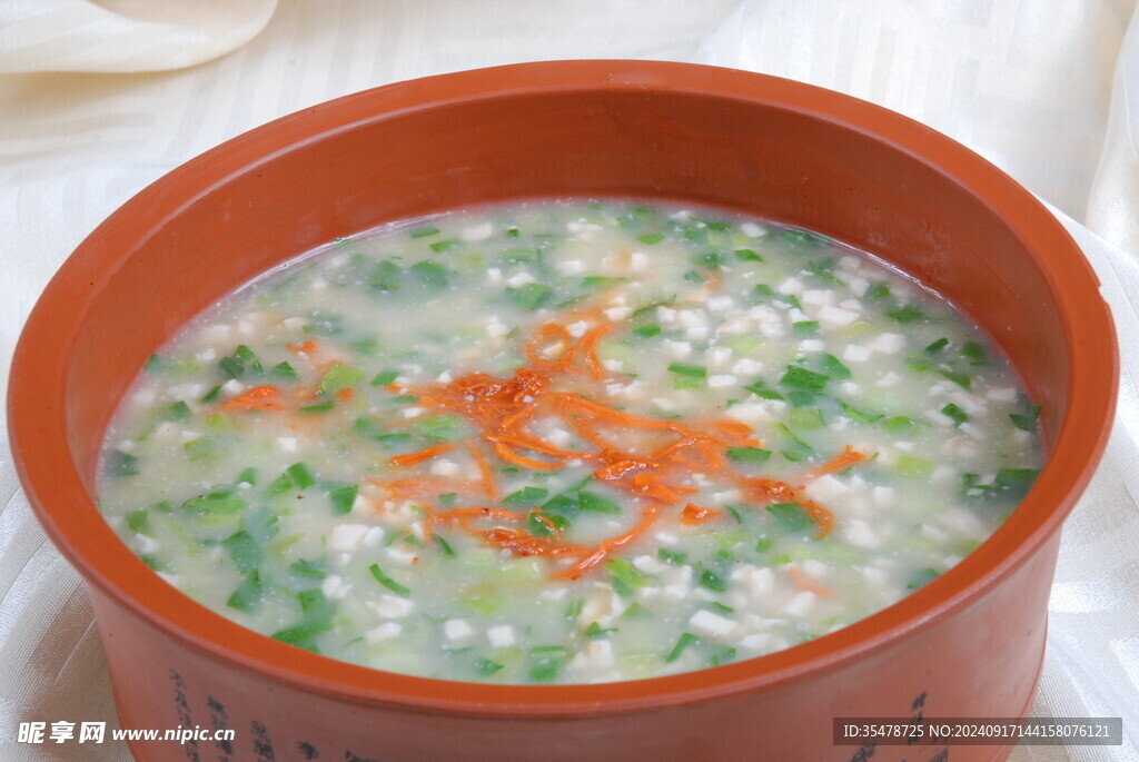 鸡丝青菜豆花