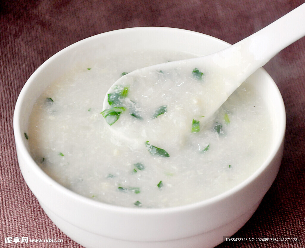 菠菜鸡茸粥