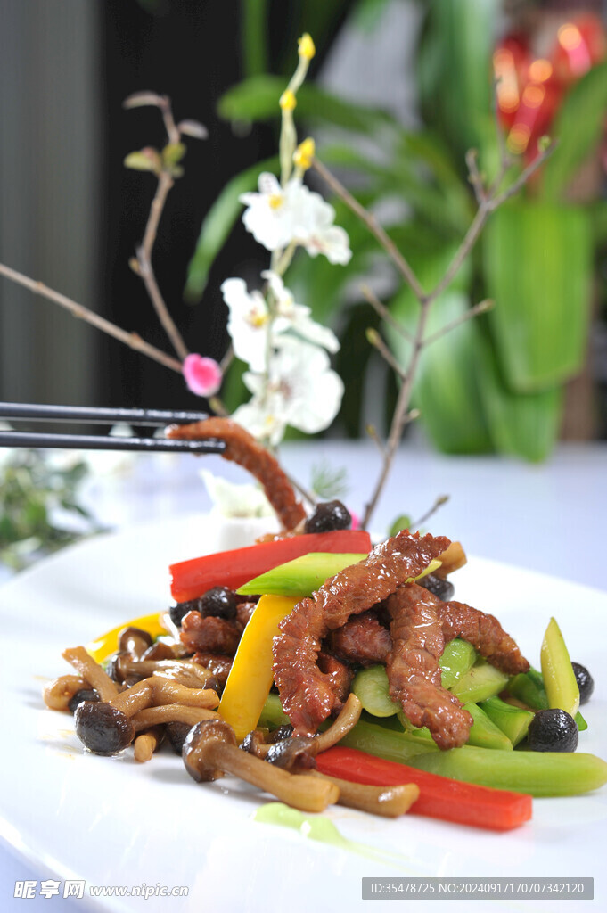芥香瓦沙比炒雪花牛肉