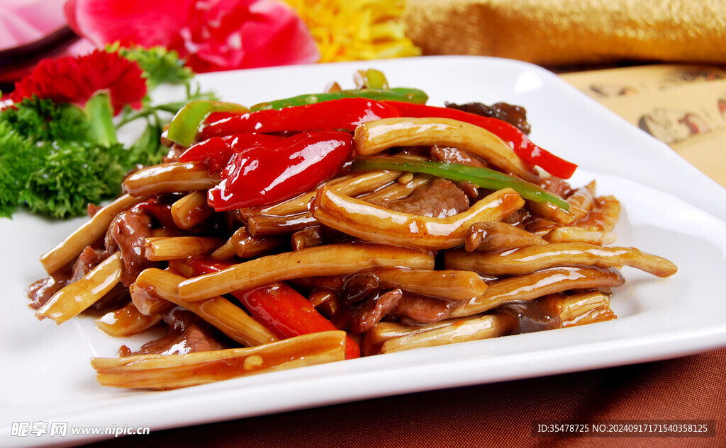 茶树菇炒牛肉