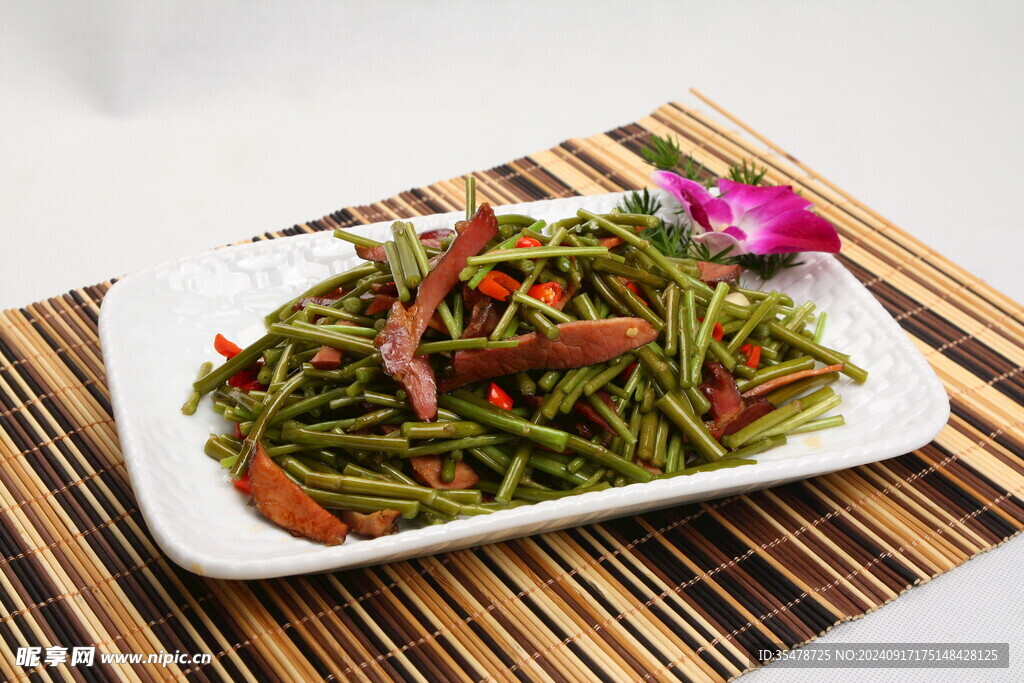 蓠蒿炒酱腌肉