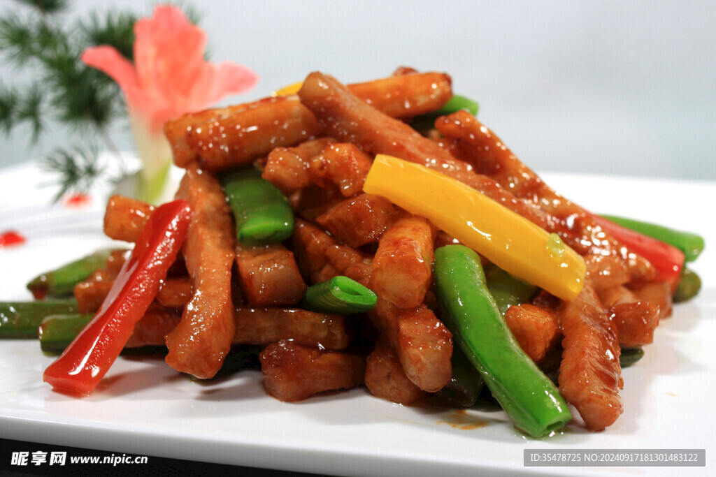 莲香甜豆炒爽肉