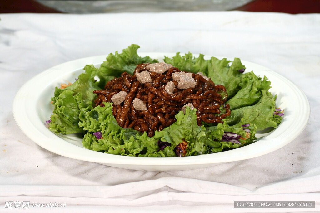 时蔬鹅肝爆肉丝
