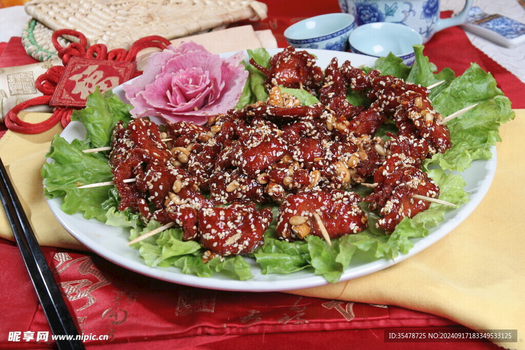 蜜汁竹签肉