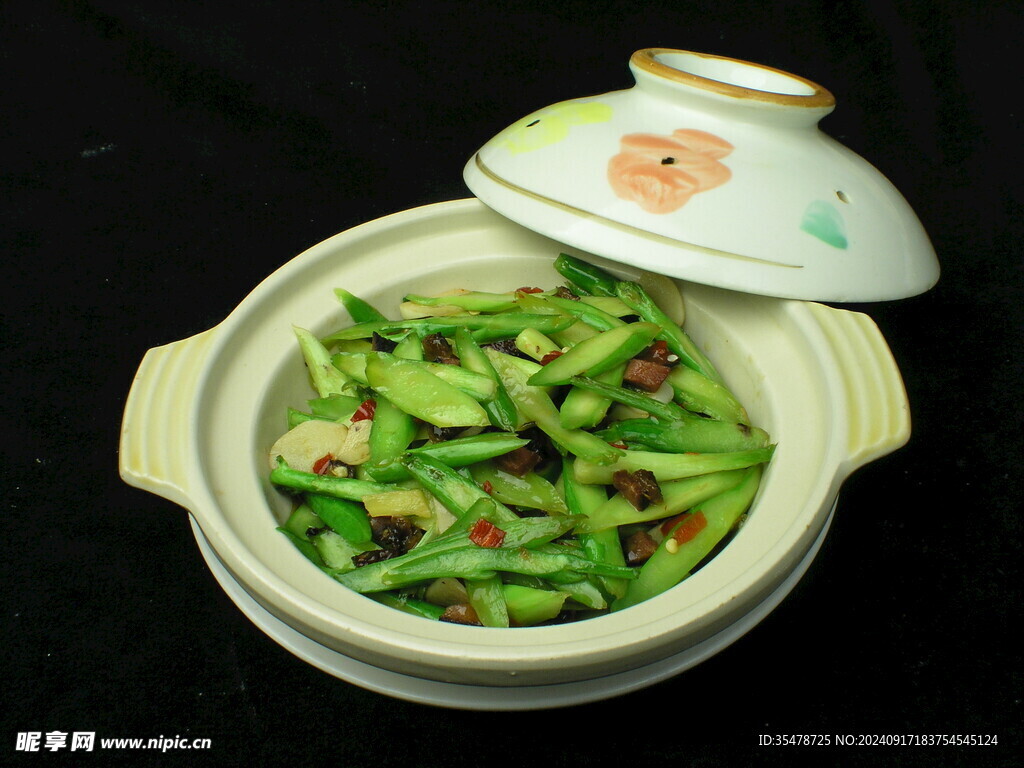 咸肉芥兰钵