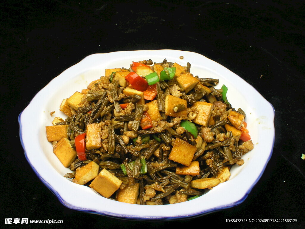 干豆角炒肉沫