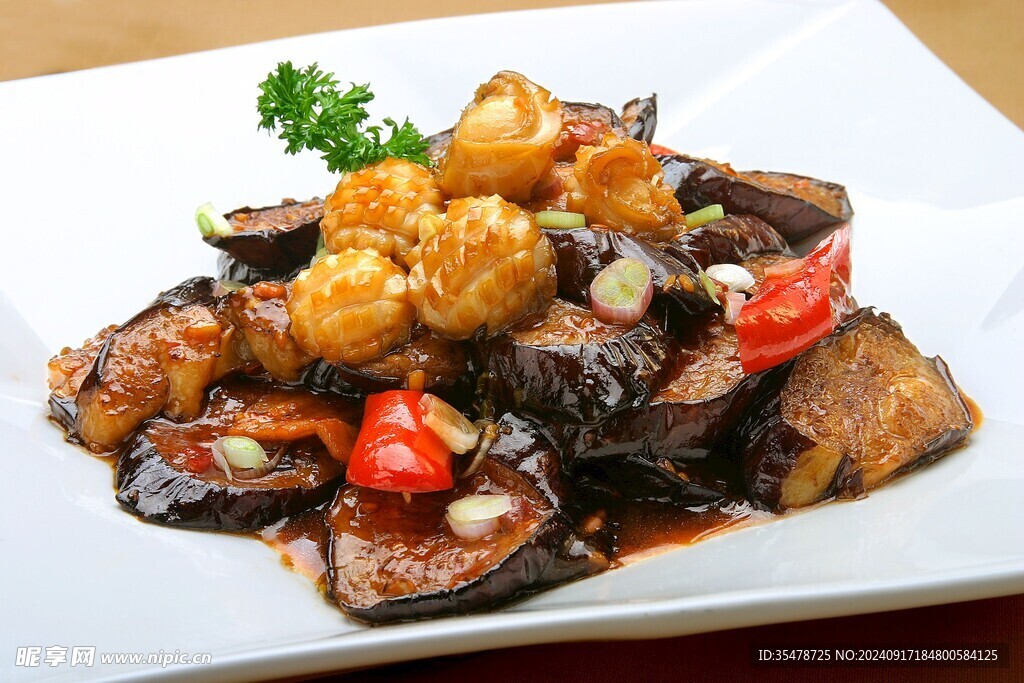 腌肉茄仔焖鲍鱼仔