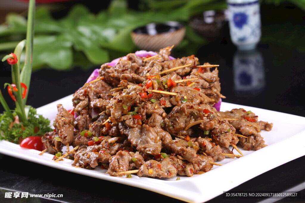  竹签肉