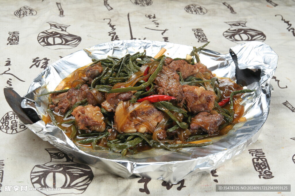 排骨干豆角粉