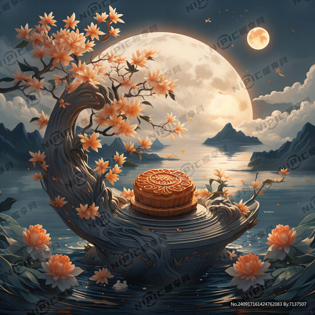 桂树 月饼 海上明月