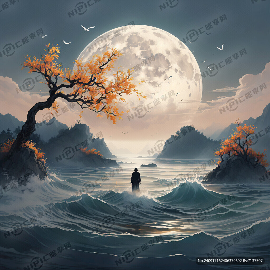 桂花树 海上生明月天涯共此时