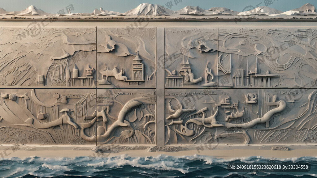 浮雕  海洋 陆地 太空