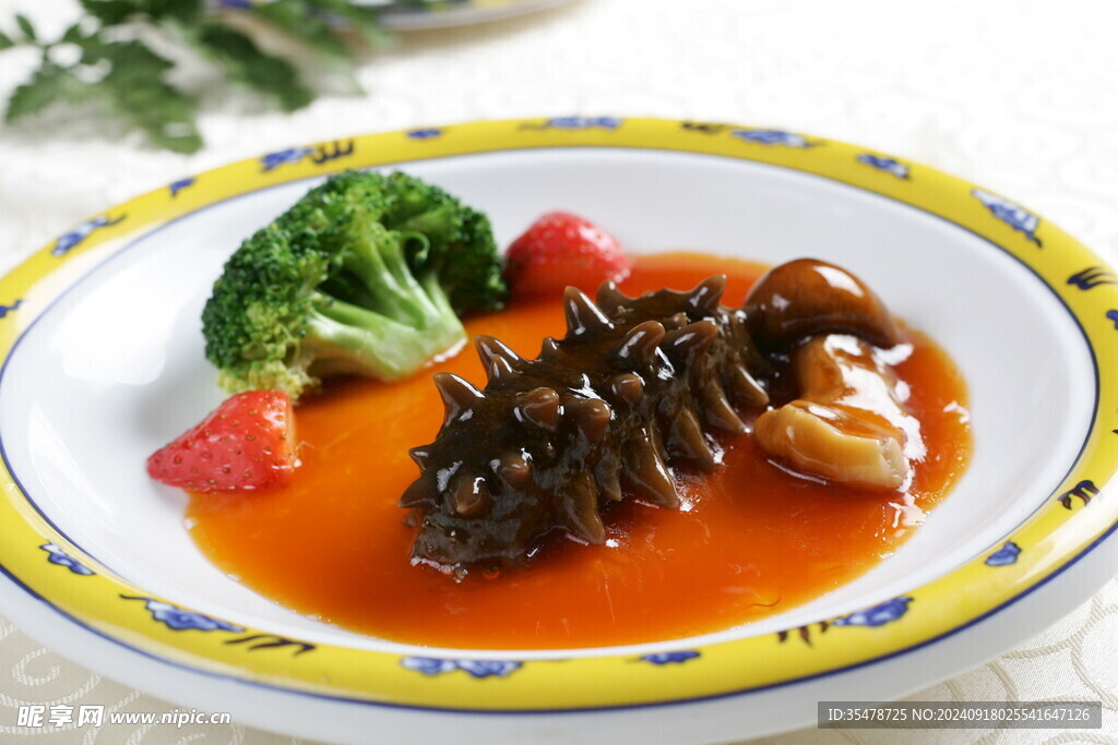 鲍汁松茸扣辽参
