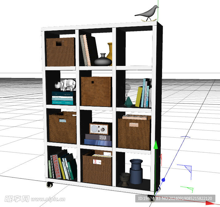 C4D模型 书架