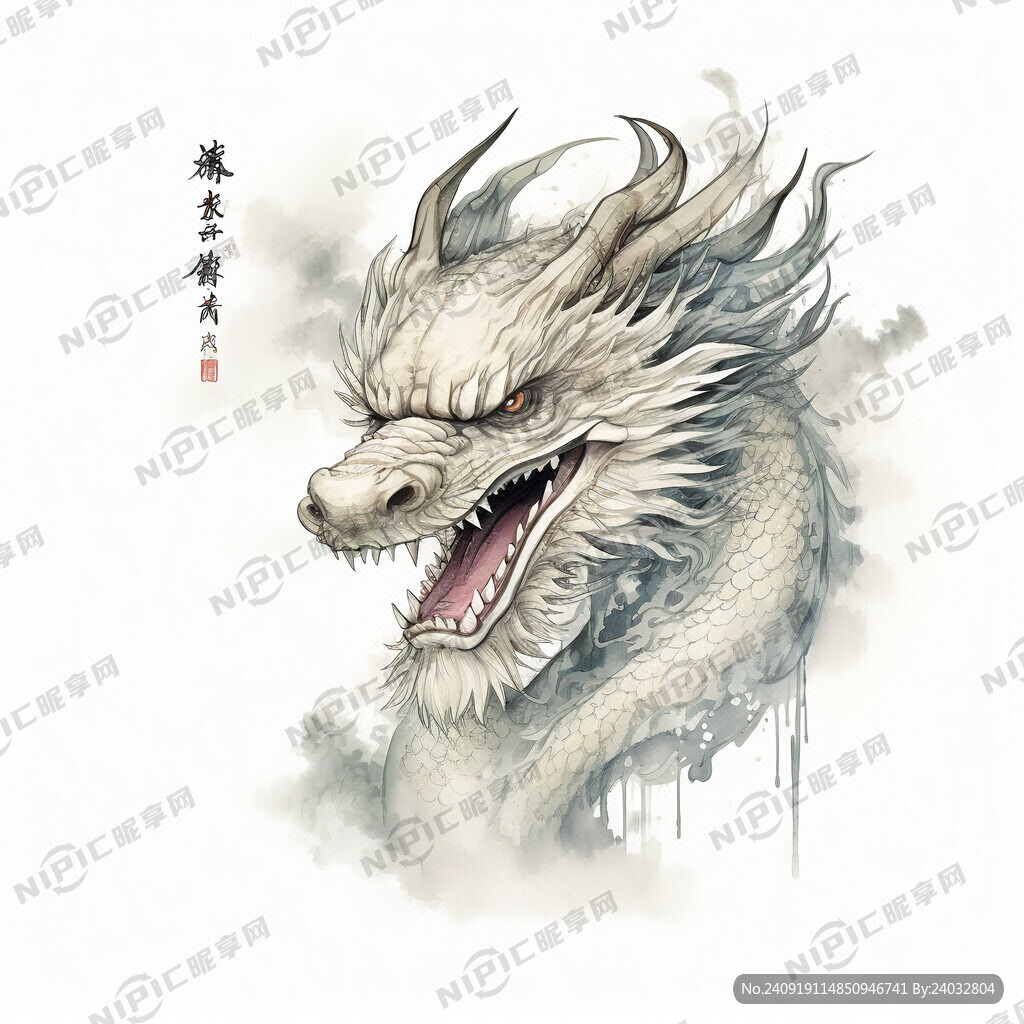霸气的龙头正面特写 中国龙