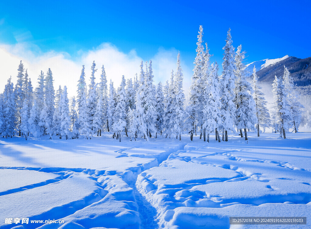 阿尔泰山雪景