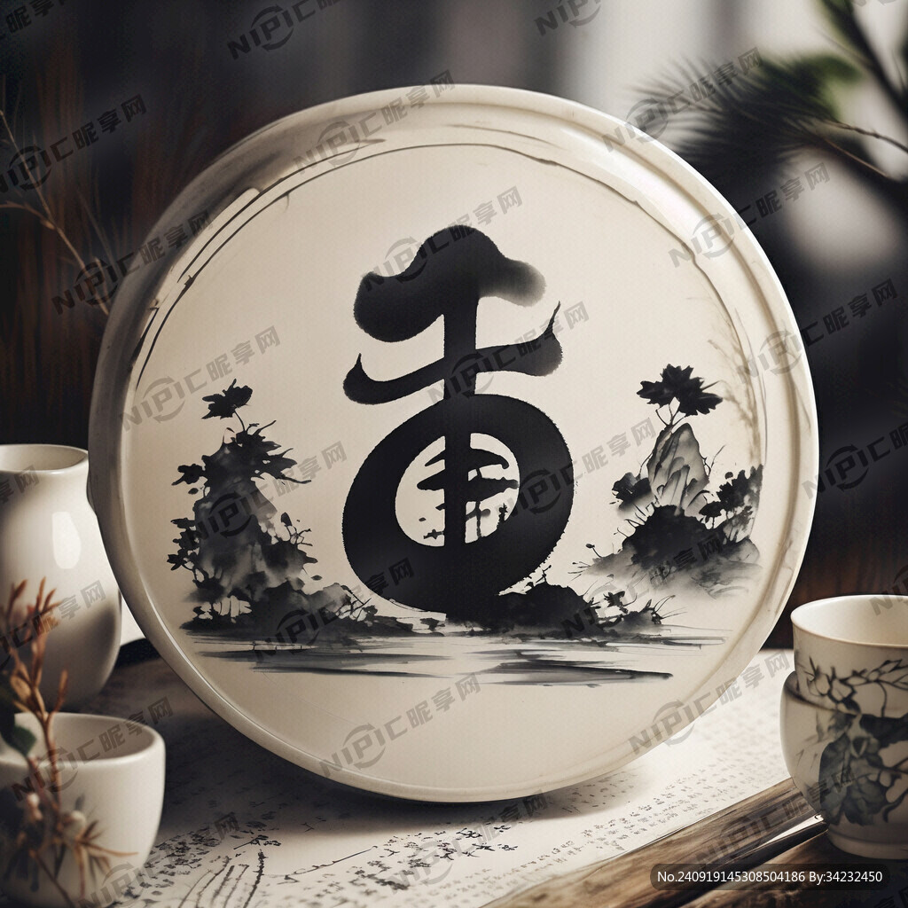 中国人寿保险的标志 做成茶具