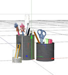 C4D模型 笔筒