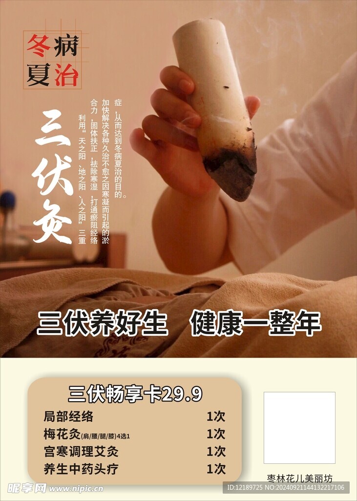 中医三伏天冬病夏治海报