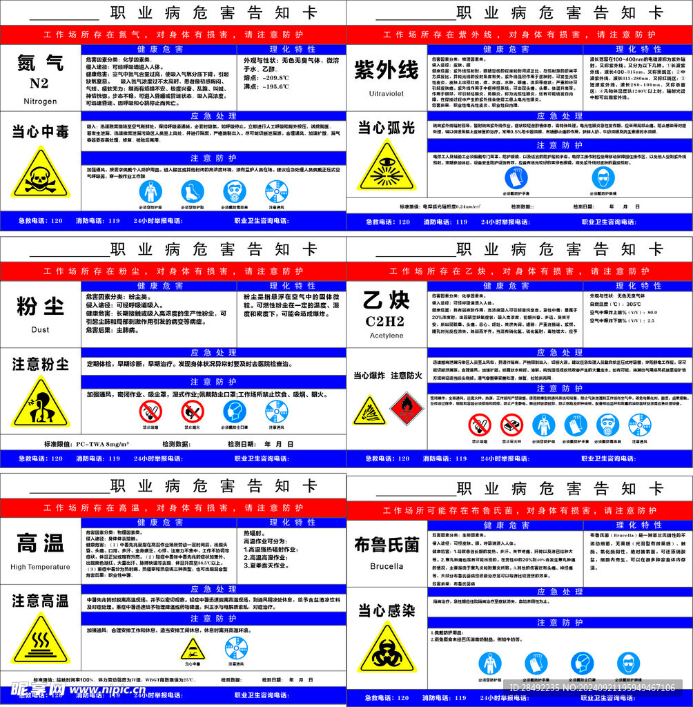 职业病危害告知卡
