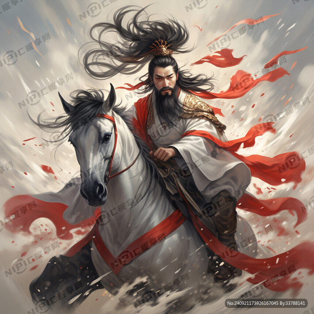 中国名人项羽 身骑战马