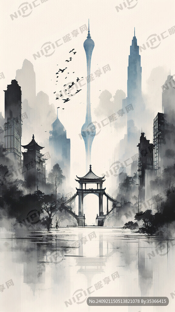 广州地标建筑融合