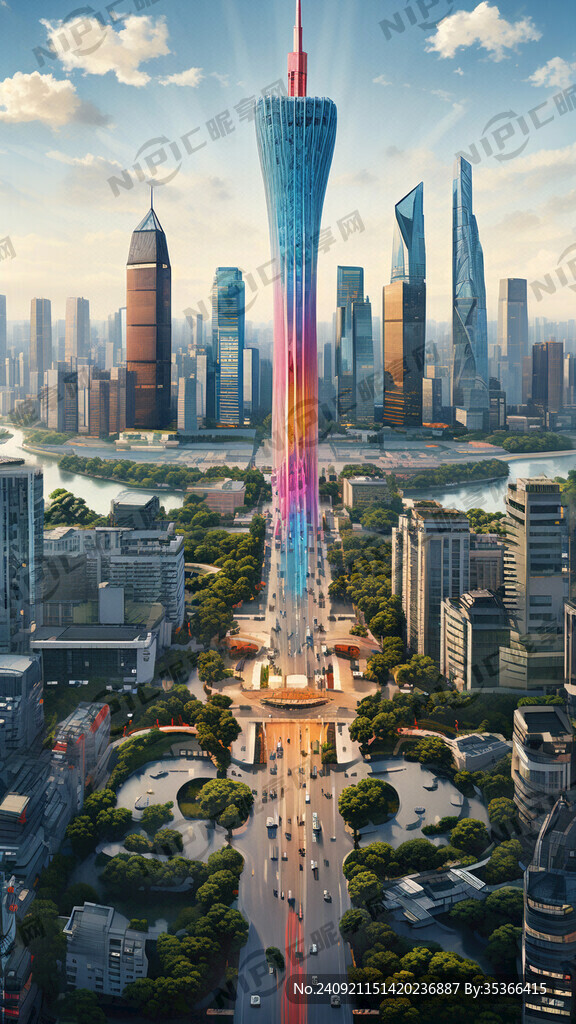 AI创作图广州地标nipic.com-昵图网