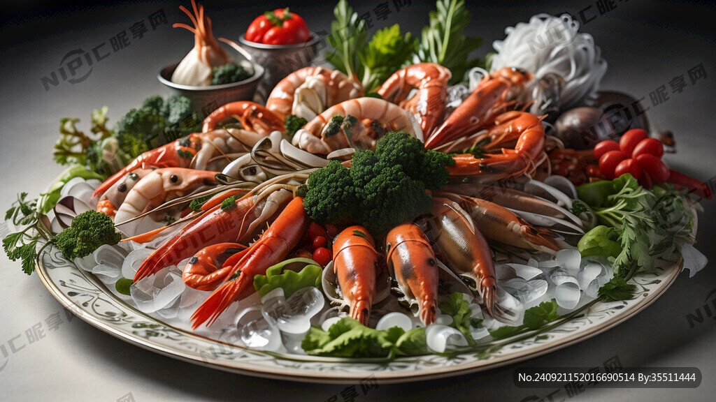 不要海鲜 海鲜菜盘   有冰 