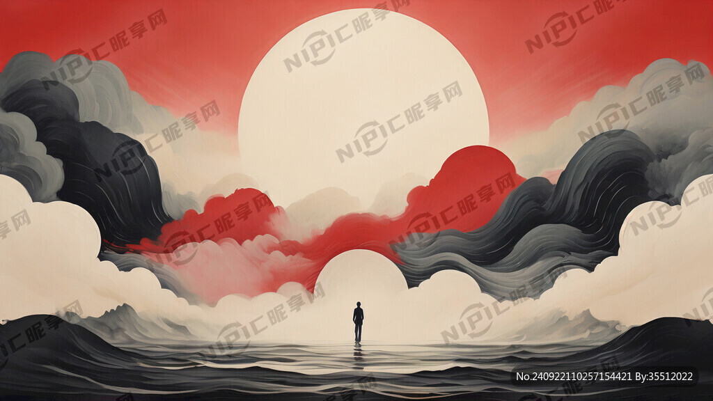 海报用背景图 德国风 中间纯色