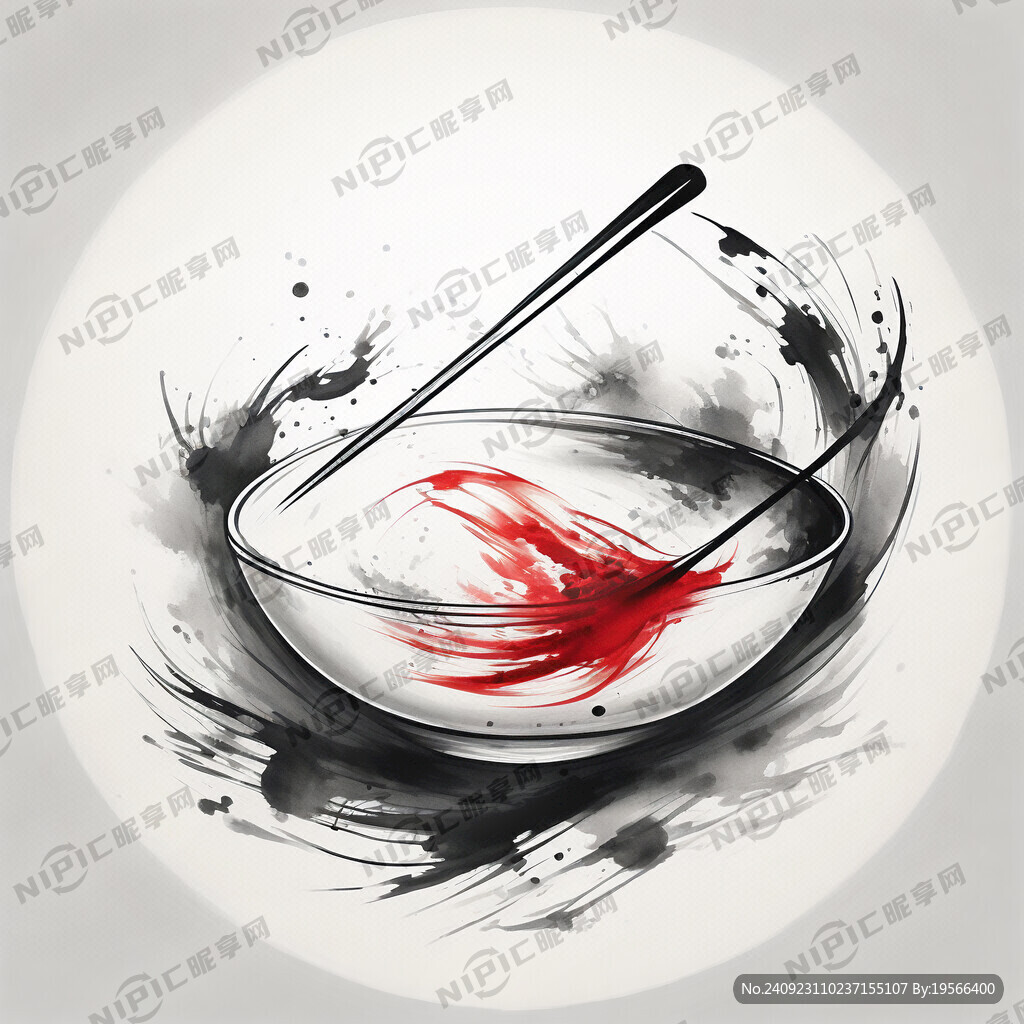 鸭头 标志 碗 筷子
