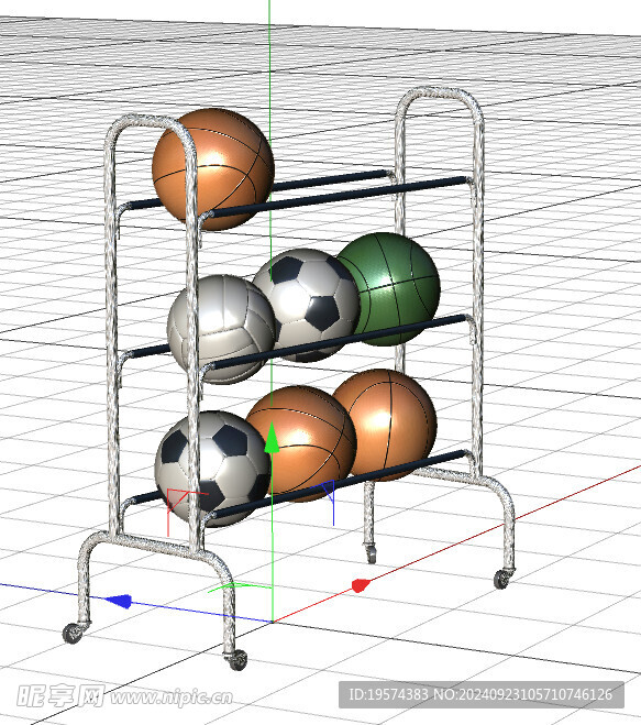 C4D模型 足球架