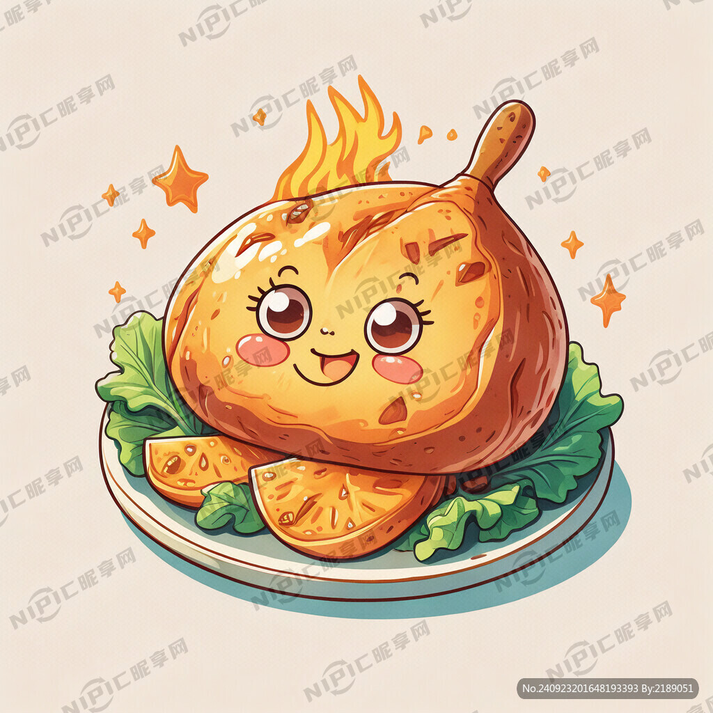 以网红烤薯为主题。 