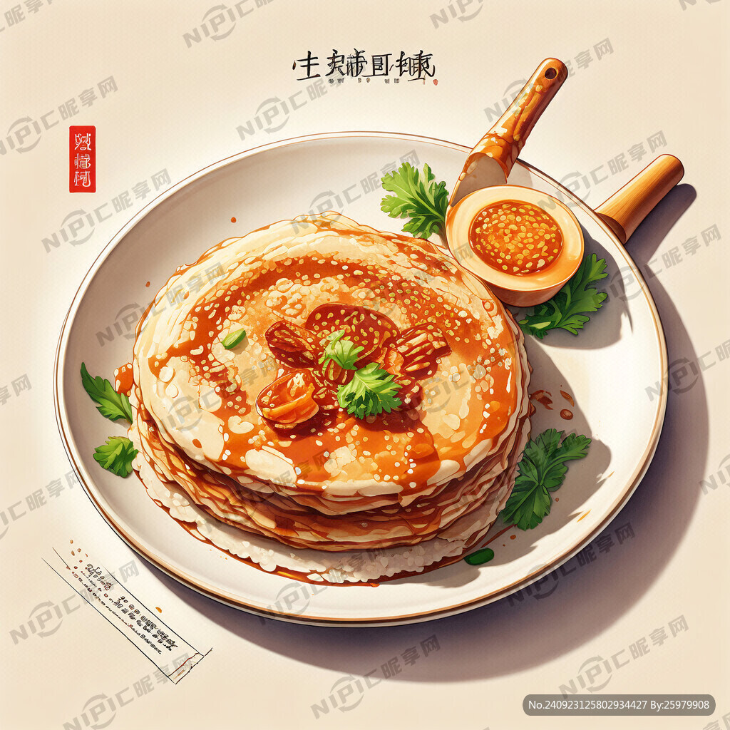 游小厨 煎饼与饭团 艺术字体