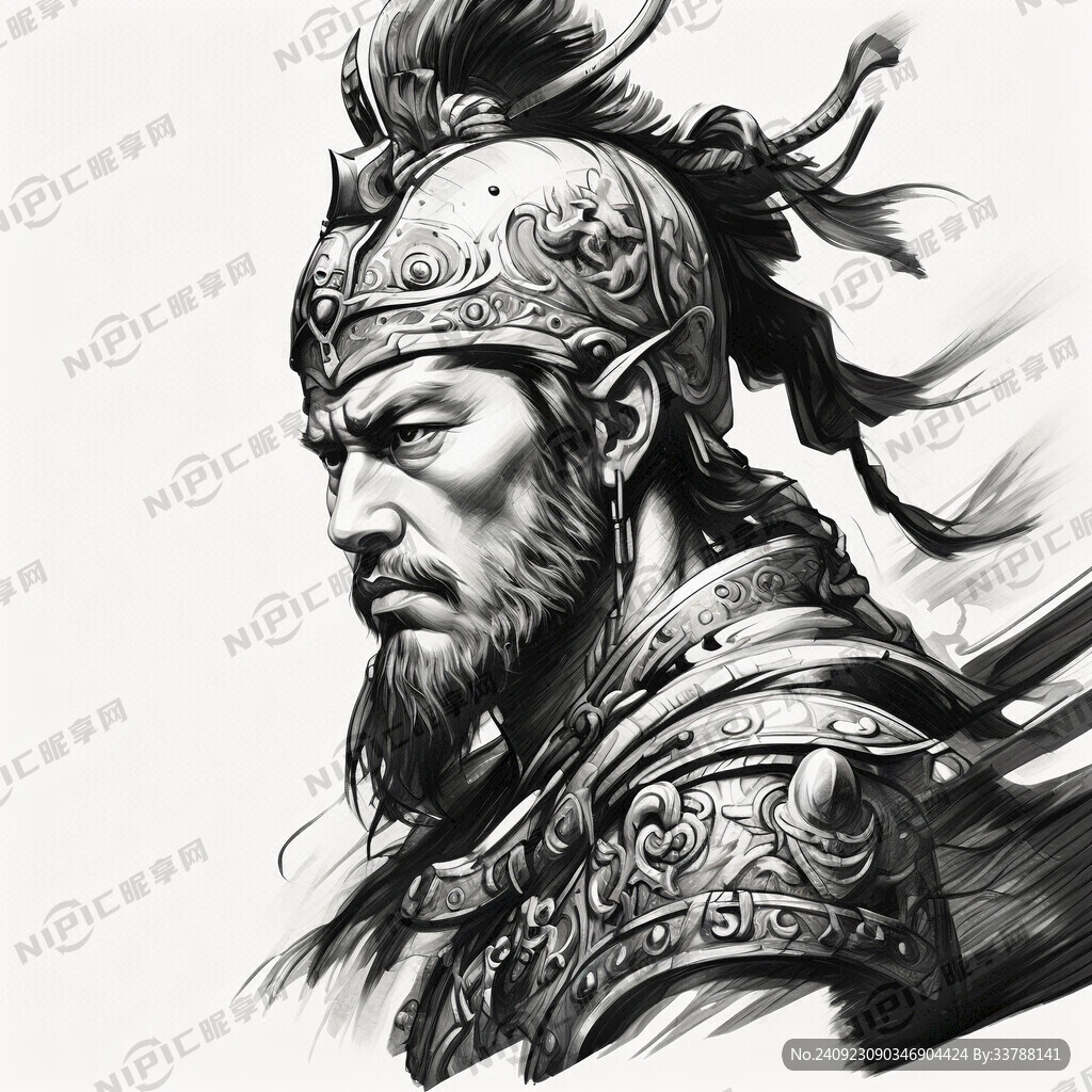 项羽线稿图