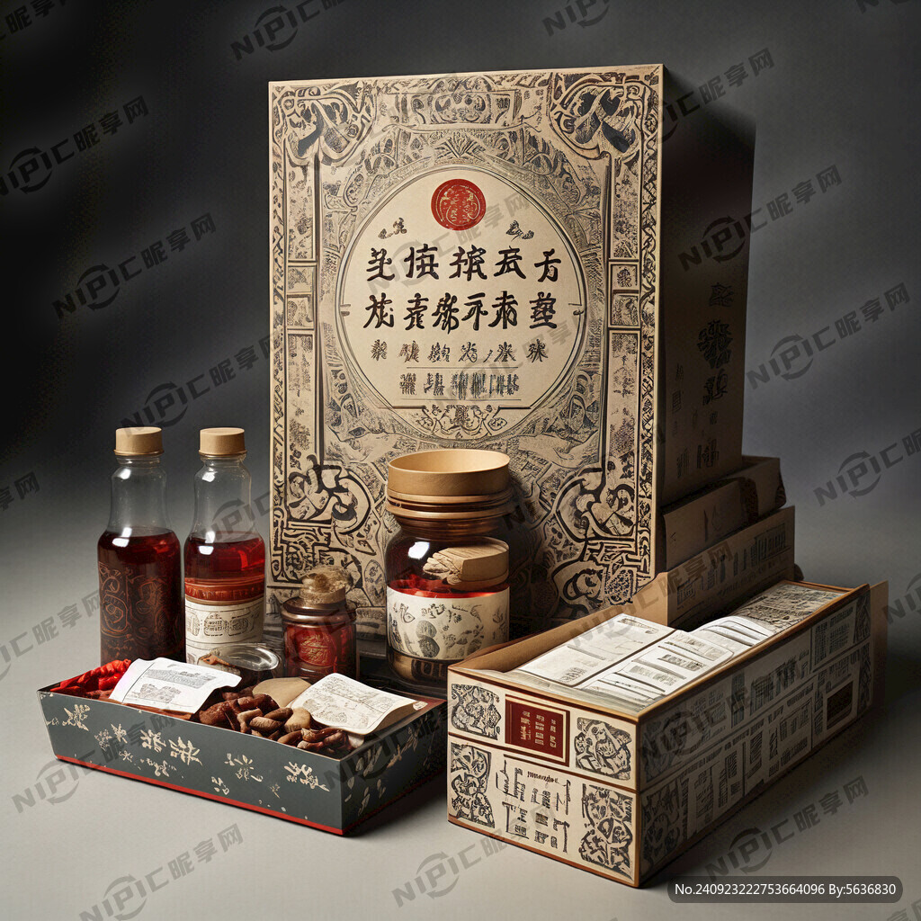 一款传统中药泡浴散包装盒子