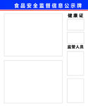 食品安全监督信息公示牌