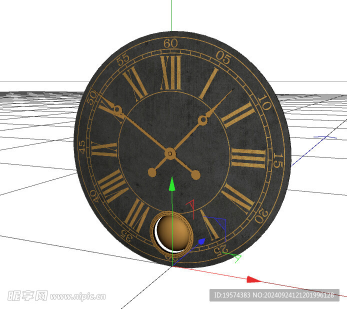 C4D模型 时钟