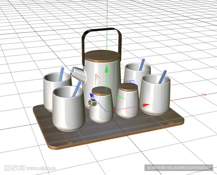 C4D模型 水壶