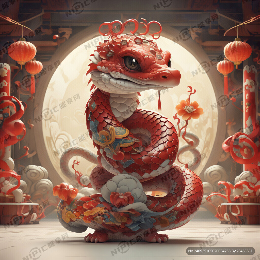 新年 卡通蛇形象 可爱