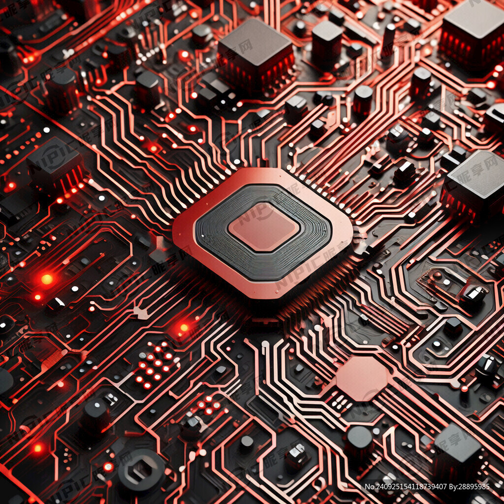 芯片红色图案