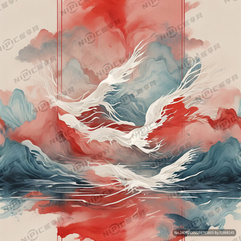 新中式抽象意境水墨山水