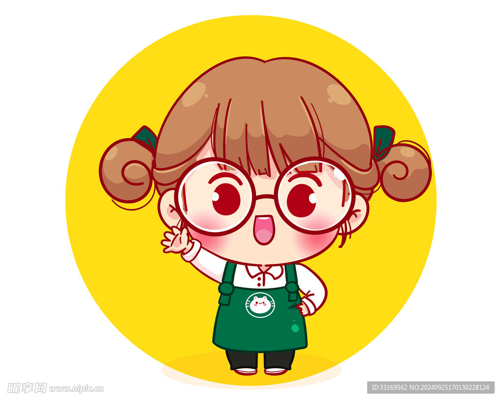 卡通小女孩