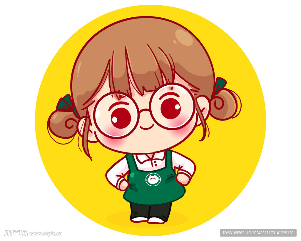 卡通小女孩