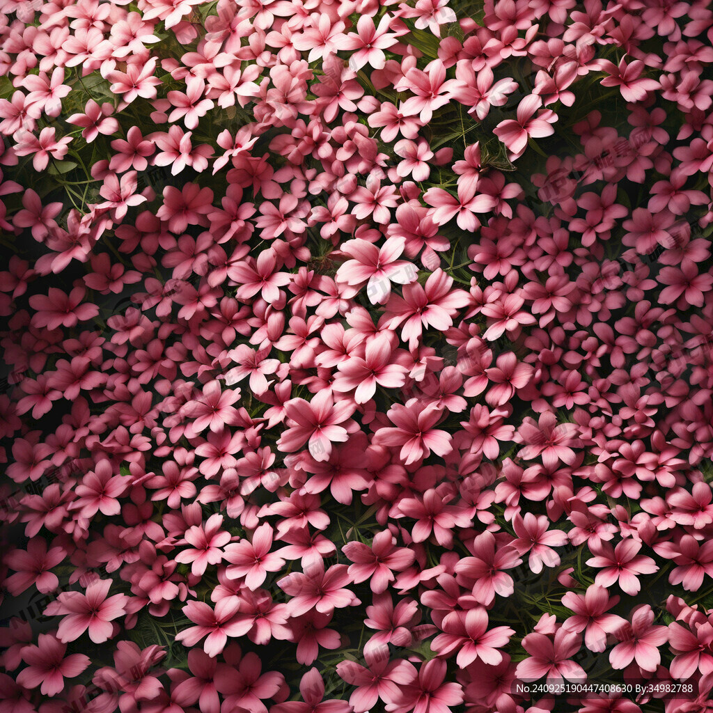 花瓣 碎花 粉红 绿叶 铺满