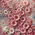 花瓣，碎花，粉红，布纹，清新