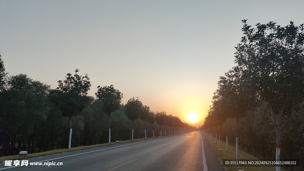 下班路上的太阳